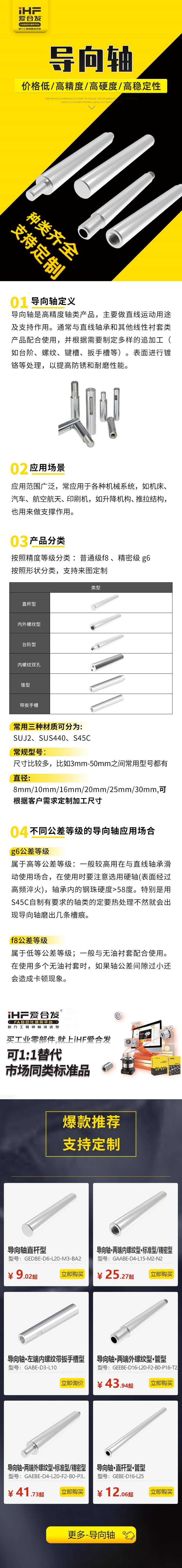 帶你30秒了解導(dǎo)向軸，支持定制！