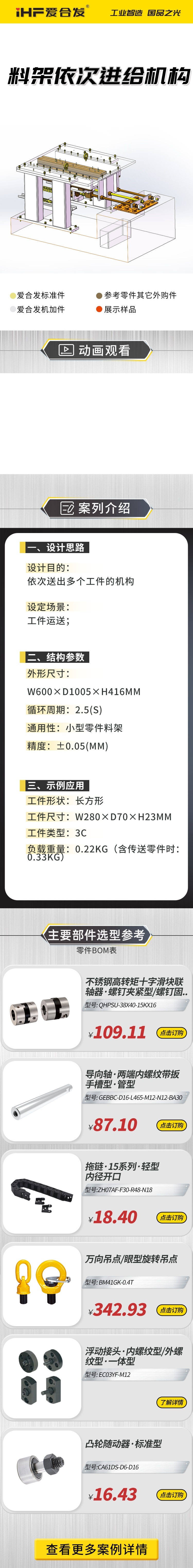 愛合發(fā)案例剖析：料雜架依次進給機構！